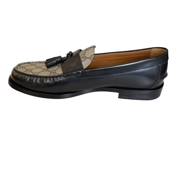 Gucci 673817 Millenial Ribot Supreme GG Men's leather tassle loafers, sz G13 - Picture 6 of 13